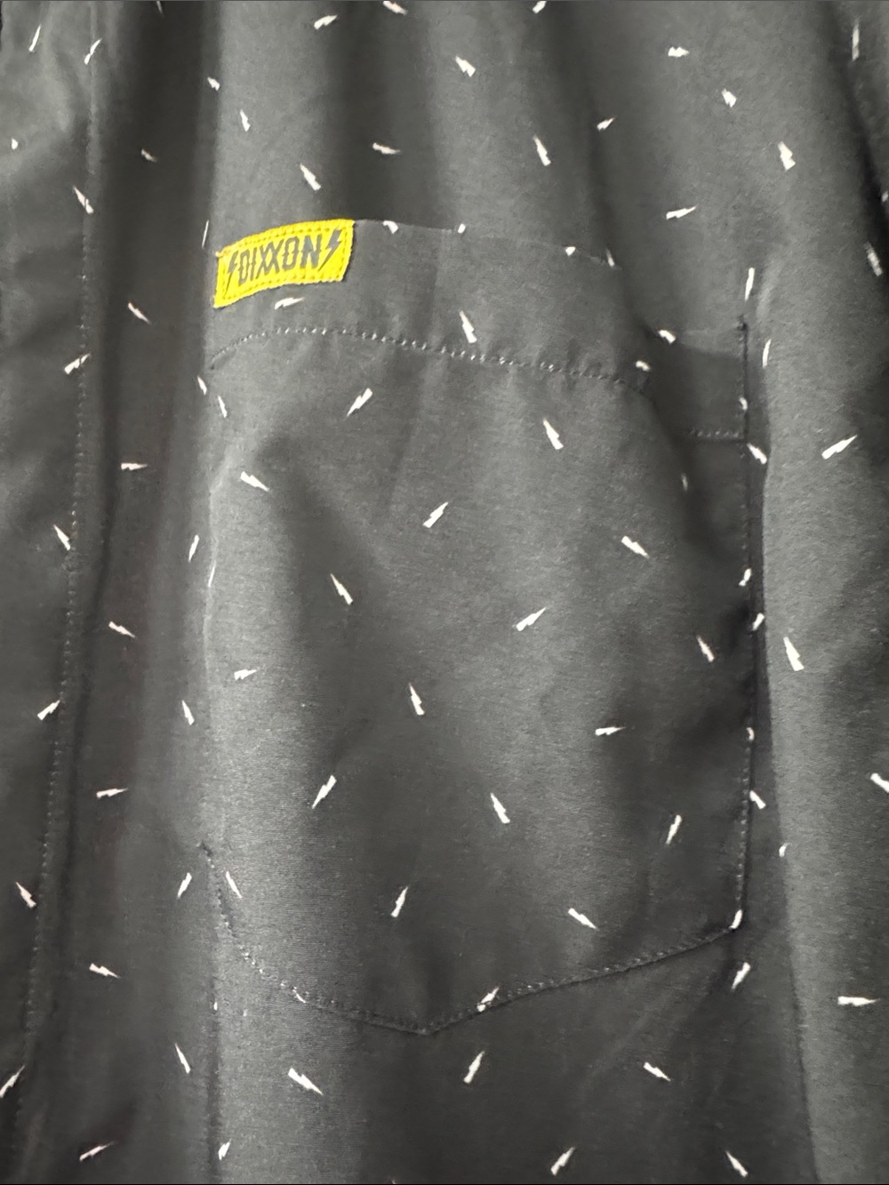 DIXXON Short Sleeve Black Button-Up Shirt. The Bolt. - Picture 3 of 4
